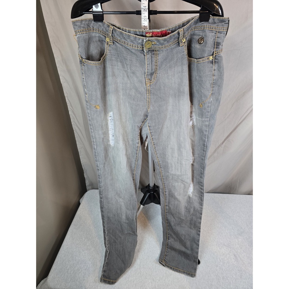 Vintage Apple Bottom Womens Grey Jeans, Size 20 Inseam Pictured